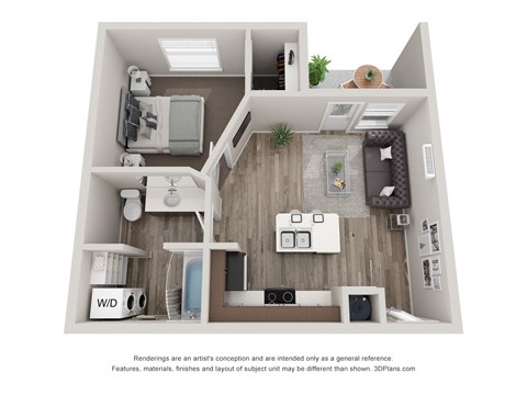 One Bedroom Floor Plan